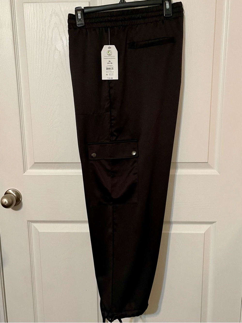 NWT Time and Tru Women's Satin Jogger Mid Rise Pants, 27" Inseam XL